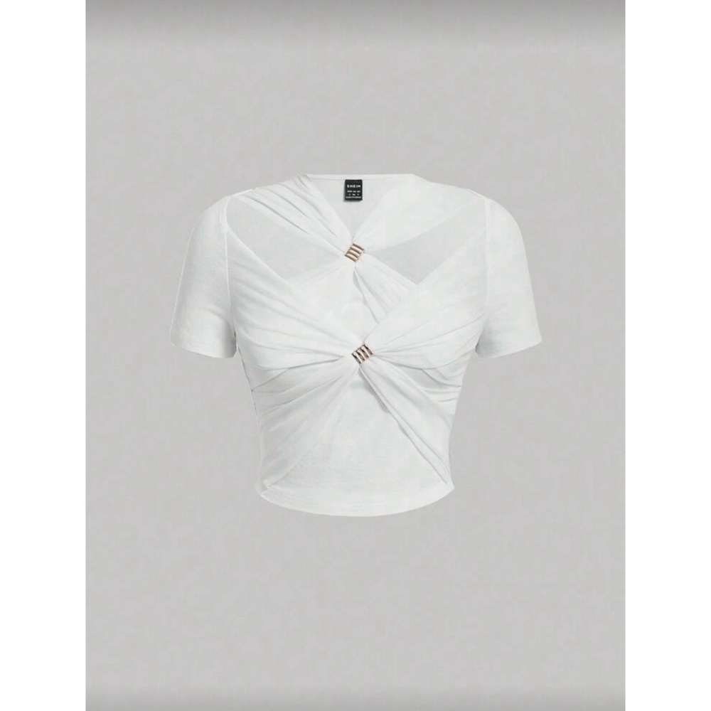 White Knot Twist Gold Decals Cut Out Top